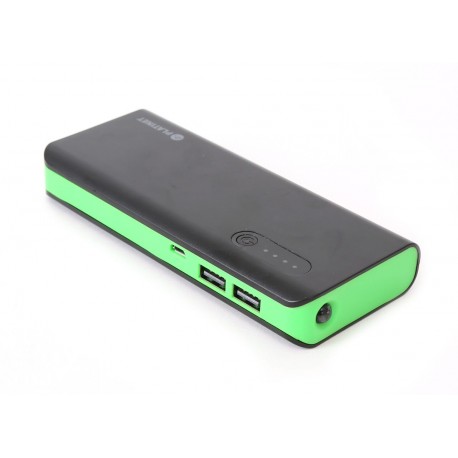 Platinet power bank 8000mAh + фонарик, черный/зеленый