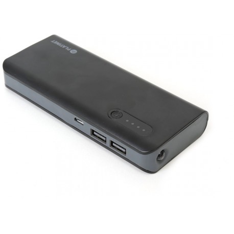 Platinet Power Bank 8000mAh + kabatas lukturis, melns/pelēks