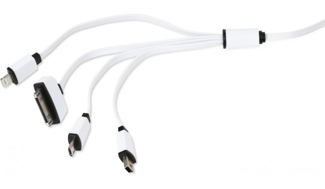 Omega kabelis USB - microUSB/miniUSB/Lightning/Apple 30-pin 4in1 (OUCK4WB)