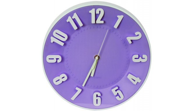 Platinet sienas pulkstenis, violets (42992)