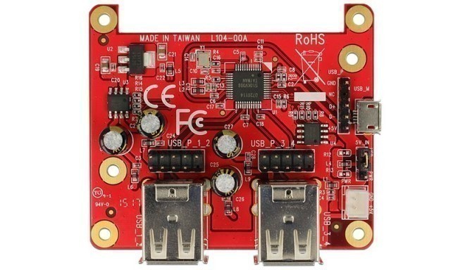 DELOCK HUB RASPBERRY PI USB MICRO-B FEMALE / USB PIN HEADER > 4 X USB TYPE A FEMALE