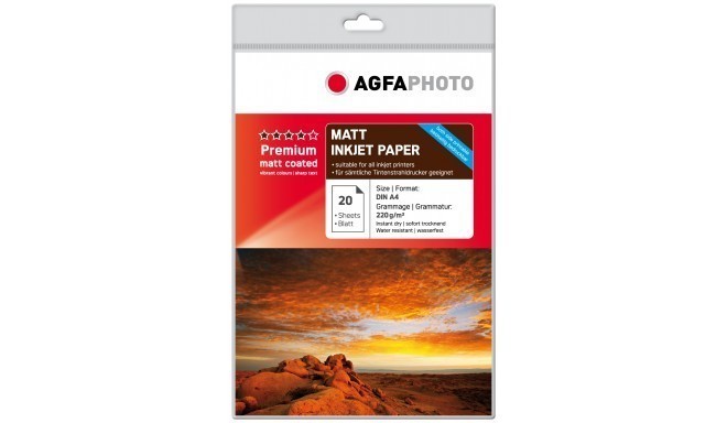 Agfaphoto photo paper A4 Premium matte 220g 20 pages