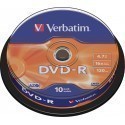 DVD-R Verbatim 4,7GB 16x Cake 10 tk.