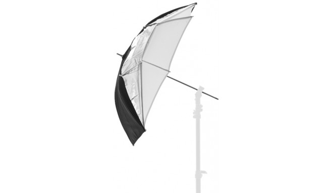 Manfrotto зонт Dual-duty 93см, серебристый/чёрный/белый (4523F)