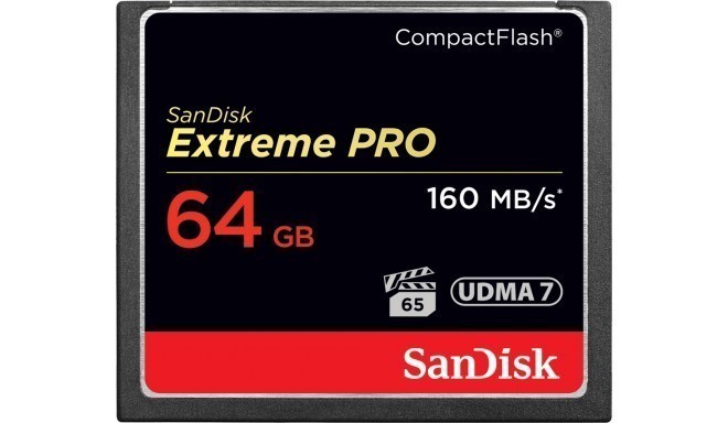 Sandisk memory card CF 64GB ExtremePro 160MB/s