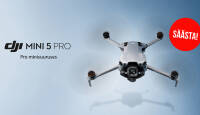 Valluta suvehinnaga DJI Mini 5 Pro drooni abil taevas